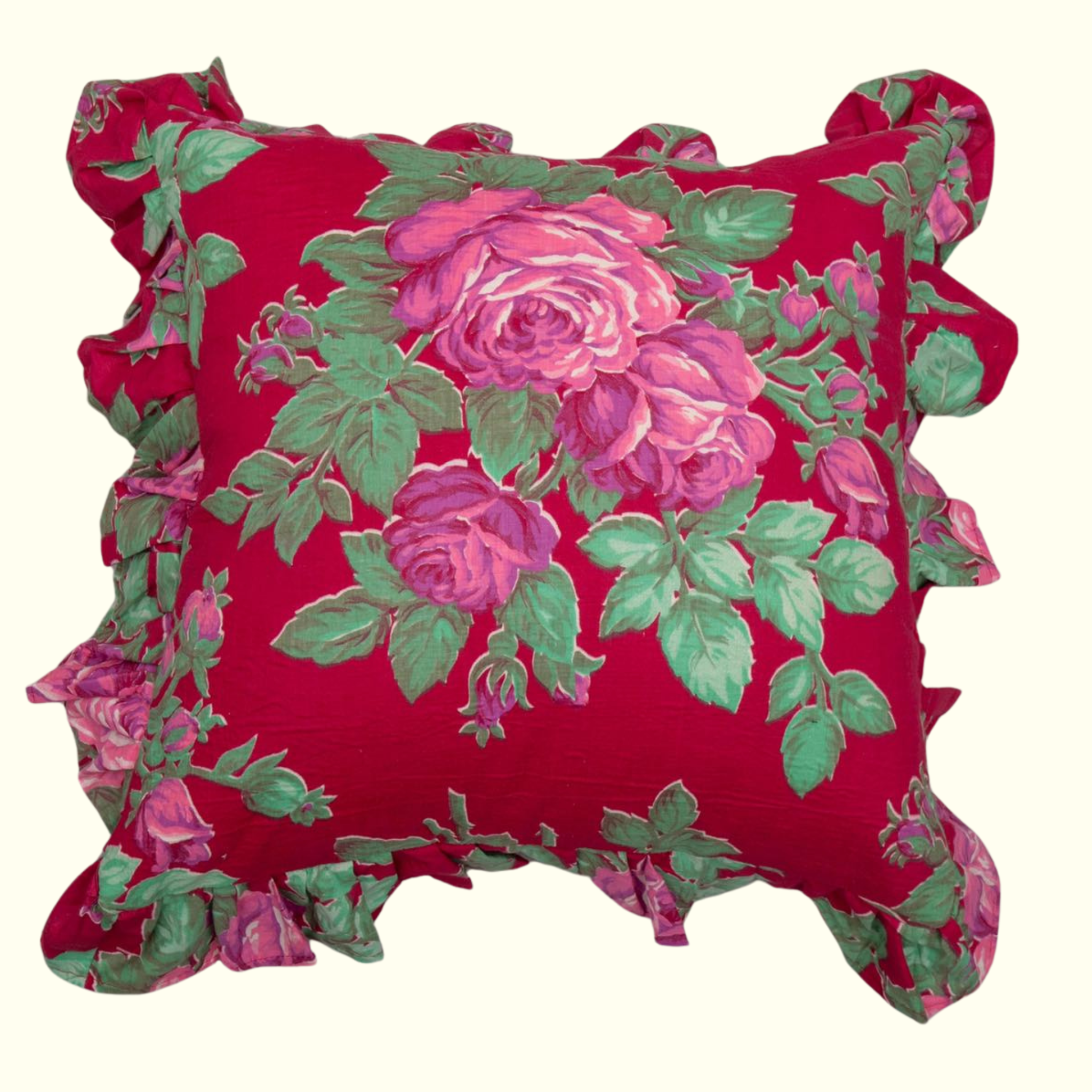 Estelle Vintage Roller Cloth Ruffle Pillowcase