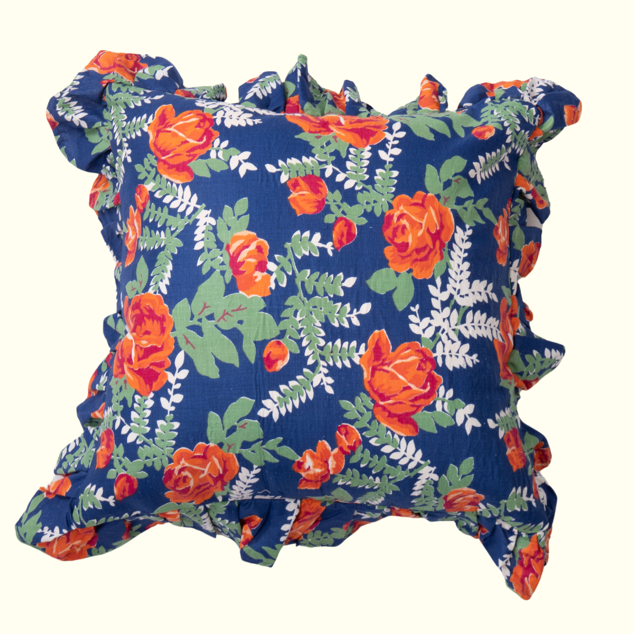 Genevieve Vintage Roller Cloth Ruffle Pillowcase