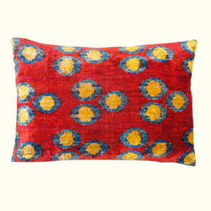 Zeke Velvet Ikat Pillow