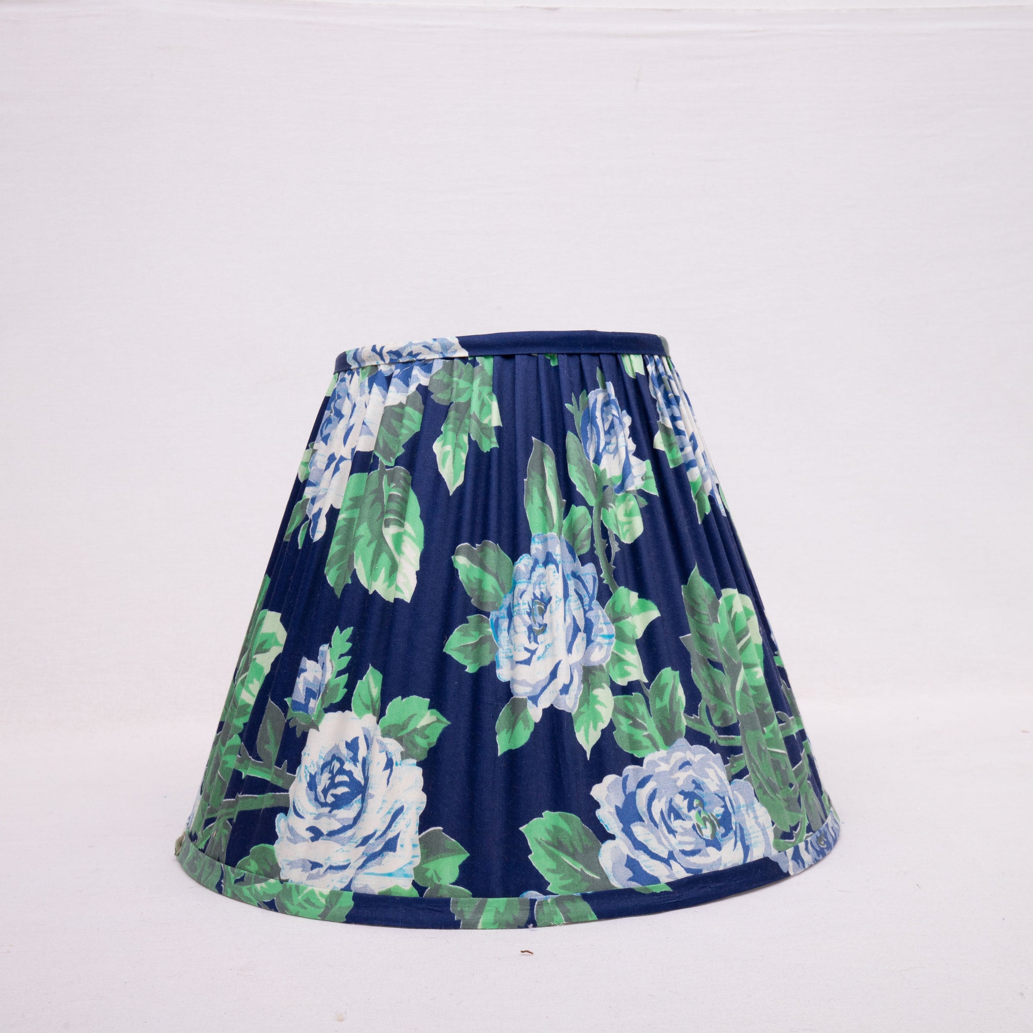 Blue Rose Roller Cloth Lampshade