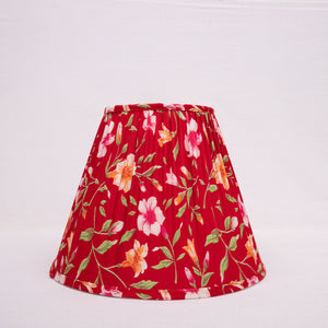 Red Trumpet Flower Roller Cloth Lampshade