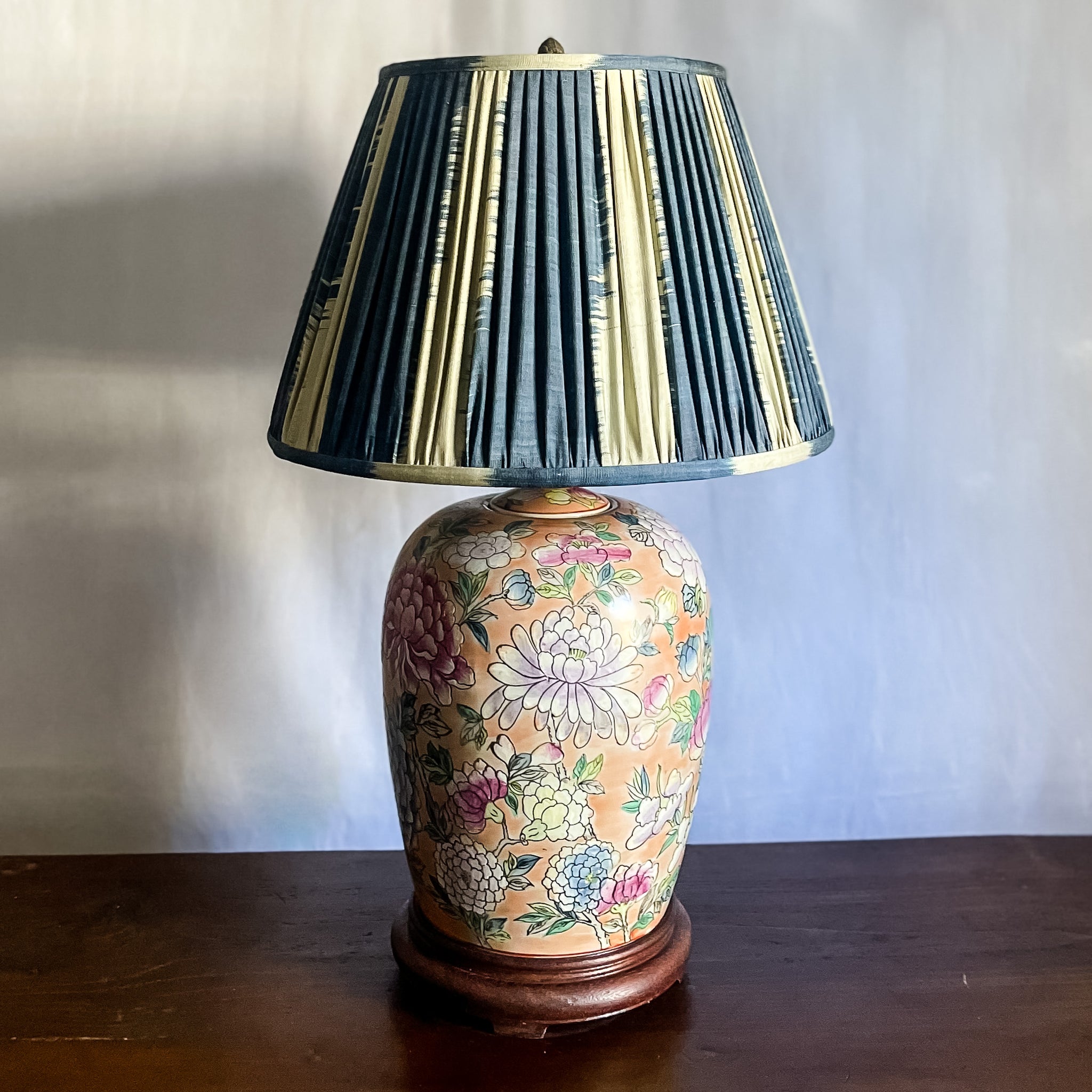 Pair of 19th Century Chinoiserie Melon Lamps